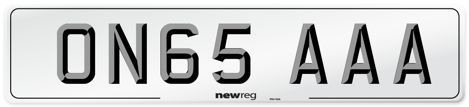 ON65 AAA Number Plate from New Reg